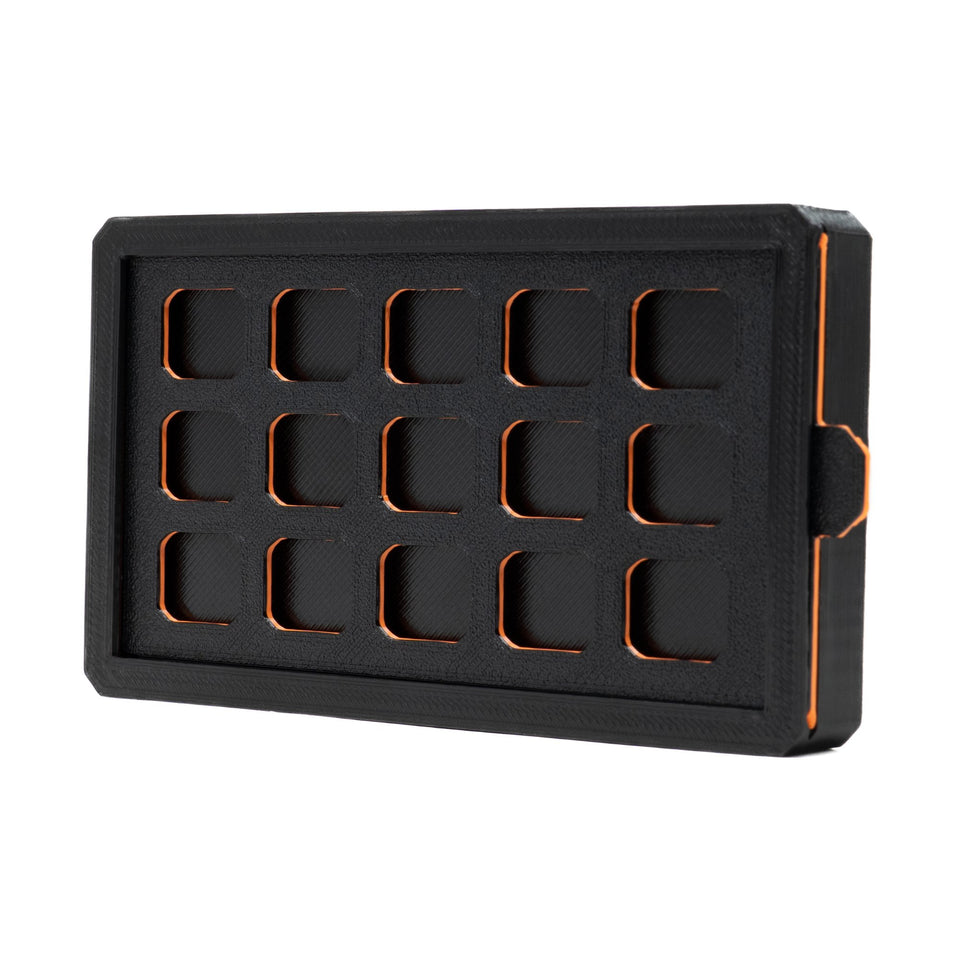 Magnetic nori feeder front, a grid of openings over the nori tray