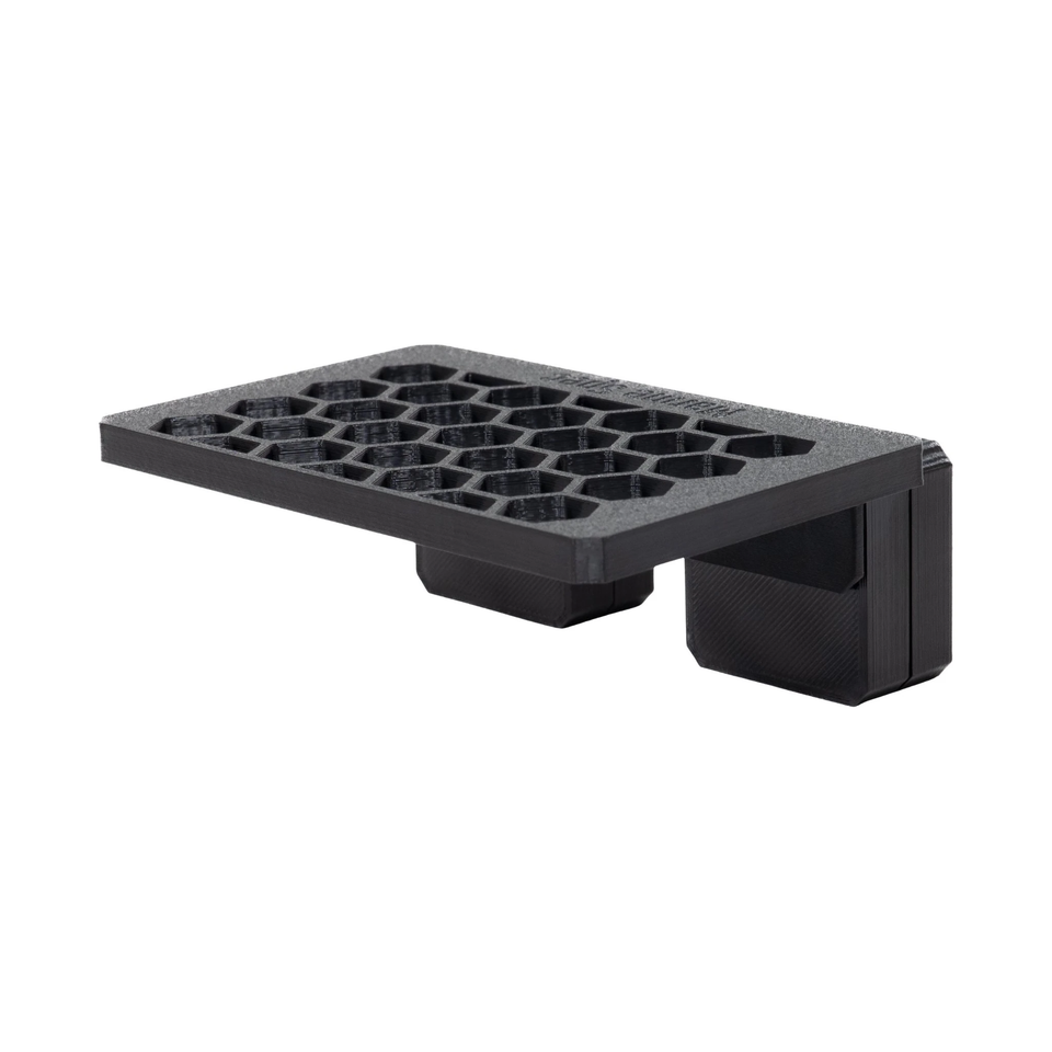Mini magnetic frag rack in Midnight Black with its magnet block underneath
