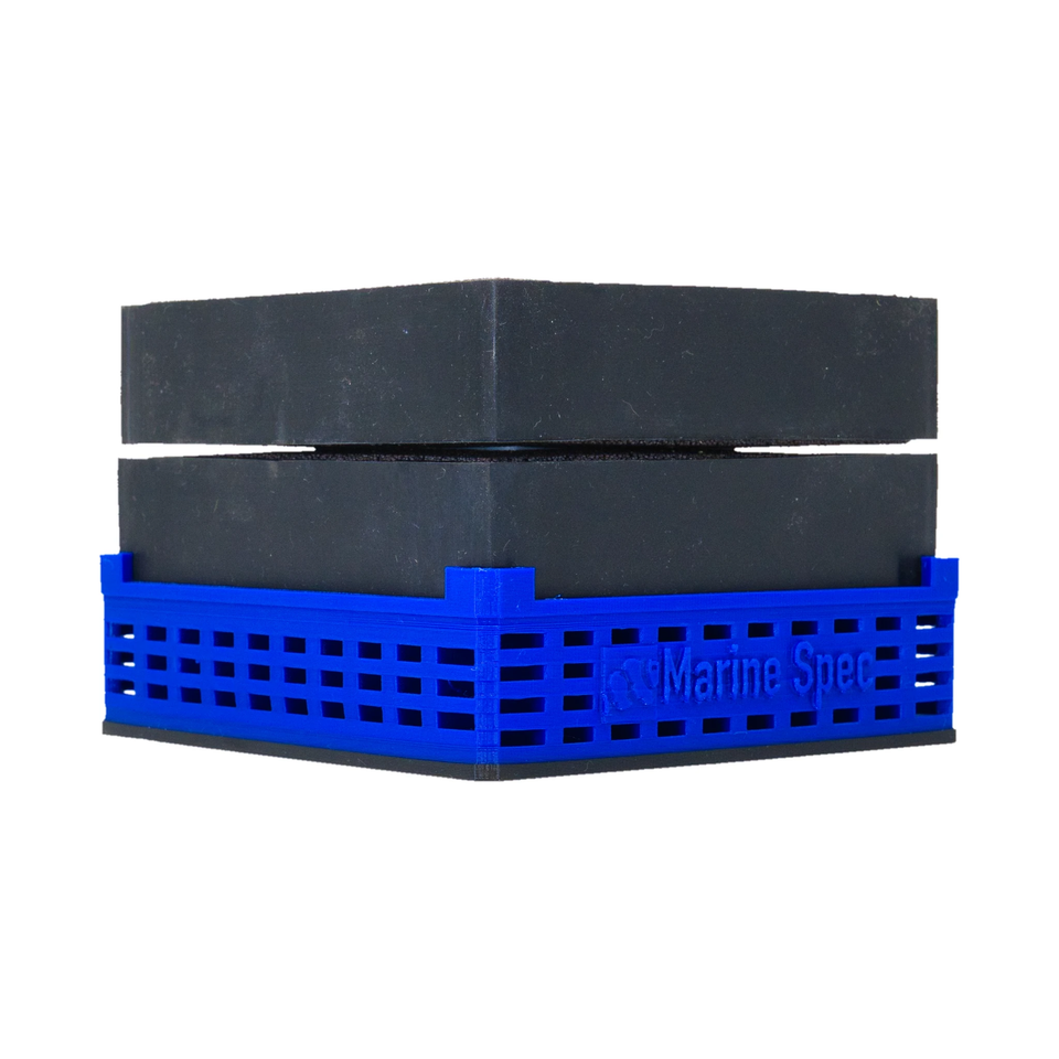 Maxspect anaerobic block holder and pod hotel V2 in blue with 2 blocks on top