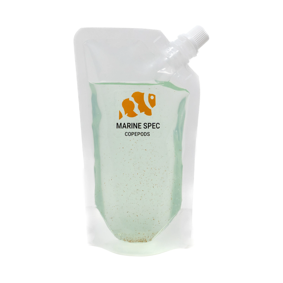 Marine Spec live marine copepods 250ml pouch, front label