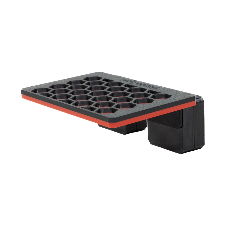 Mini magnetic frag rack in Scarlet Red with its magnet block underneath